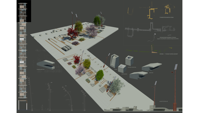 Architectural Competition of Preliminary Design Drafts for Reformation of the Axis Acheiropoiitos - Saint Sofia of the Municipality of Thessaloniki, Greece 