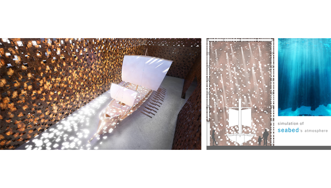 Redesign of the existing cereals’ stock house building facilities (SILO) and its surrounding open space into a Museum for Underwater Antiquities and Regeneration of part of the Piraeus Port Authority (OLP) Coastal Zone into an open public space for outdoor activities 